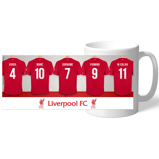 Personalised Liverpool Football Team Dressing Room Mug
