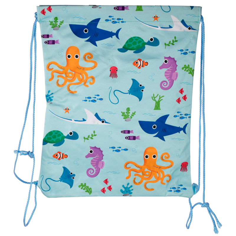Sealife Drawstring Bag - Myhappymoments.co.uk