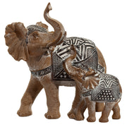 Elephant Wood Effect Figurines Feng Shui Symbol