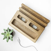 Personalised Multi Tablet and Phone Wooden Holder - Myhappymoments.co.uk