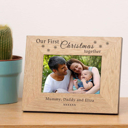 Personalised Our First Christmas Together Photo Frame 6x4 - Myhappymoments.co.uk