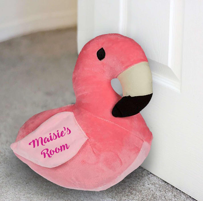 Personalised Flamingo Door Stop - Myhappymoments.co.uk