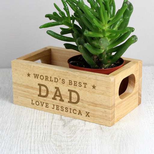 Personalised Worlds Best Mini Wooden Crate