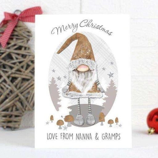 Personalised Scandinavian Christmas Gnome Card - Myhappymoments.co.uk