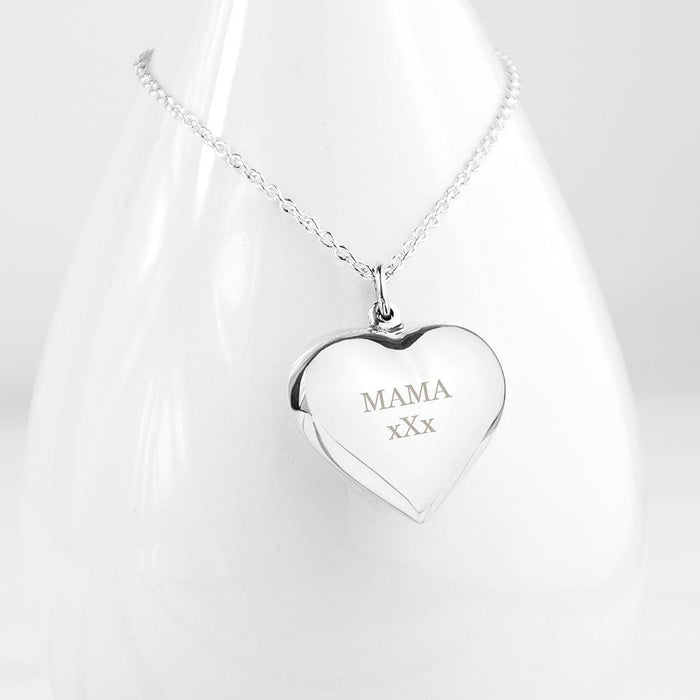 Personalised 925 Sterling Silver Heart Necklace