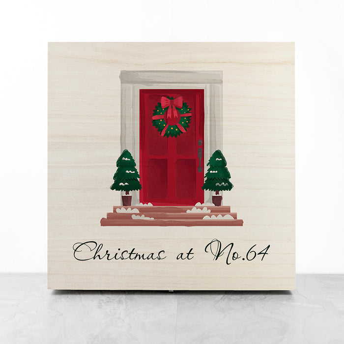 Personalised Door Number Family Christmas Box