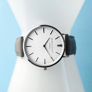 Mr Beaumont Men's Personalised Leather Watch In Ash