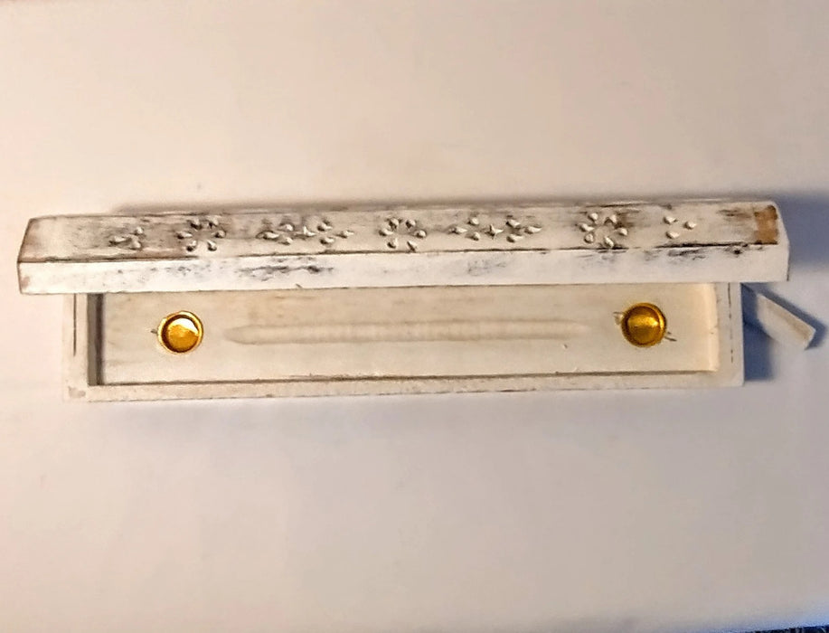 White Washed Elephant Incense Holder - Smoke Box