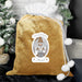 Personalised Christmas Luxury Pom Pom Gold Sack - Gonk