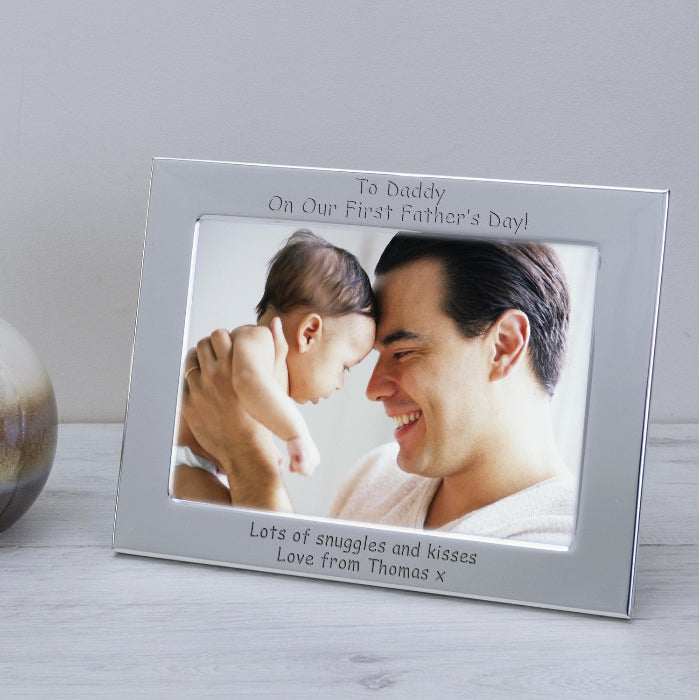 Engraved To Daddy On Our First Father's Day Photo Frame