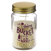 Summer Fragranced Candle Tin Jar - Prosecco Slogan - Myhappymoments.co.uk