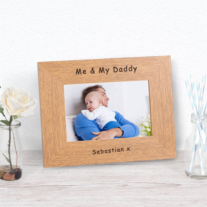 Engraved Me & My Daddy Wooden Photo Frame