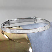 Personalised Sterling Silver Christening Bracelet