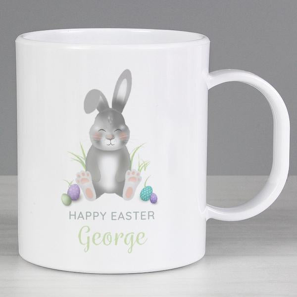 Personalised Easter Bunny Plastic Mug - Myhappymoments.co.uk
