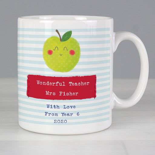 Personalised Apple for the Teacher Mug - Myhappymoments.co.uk