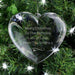 Personalised Clear Acrylic Heart Christmas Tree Decoration - Myhappymoments.co.uk
