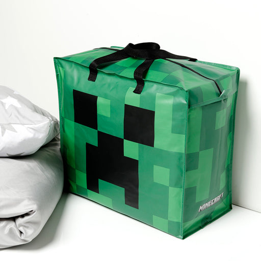 Official Licensed Minecraft Creeper Zip Up Laundry Storage Bag