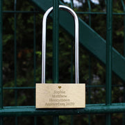 Personalised Heart Design Padlock - Any Message