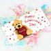 Personalised Teddy Heart Valentines Milk Chocolate Bar