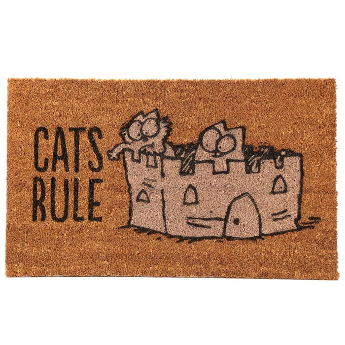 Simon's Cat Coir Doormat - Cat's Rule - Myhappymoments.co.uk