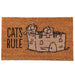 Simon's Cat Coir Doormat - Cat's Rule - Myhappymoments.co.uk