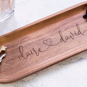 Personalised Couples Love Heart Concierge Tray
