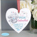 Personalised Me to You Godmother Wooden Heart Decoration - Myhappymoments.co.uk