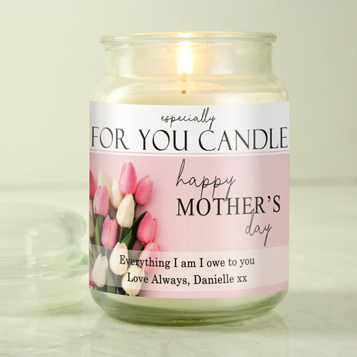 Personalised Especially For You Mothers Day Large Scented Jar Candle