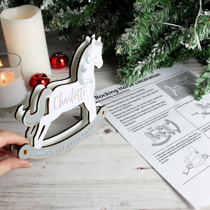 Personalised Make Your Own Rocking Horse 3D Christmas Decoration Kit