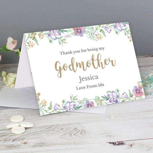 Personalised Thank You For Being My Godmother Card - Myhappymoments.co.uk