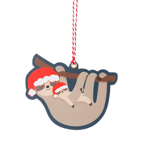 Mum & Baby Sloth Christmas Gift Tags - Set of 6