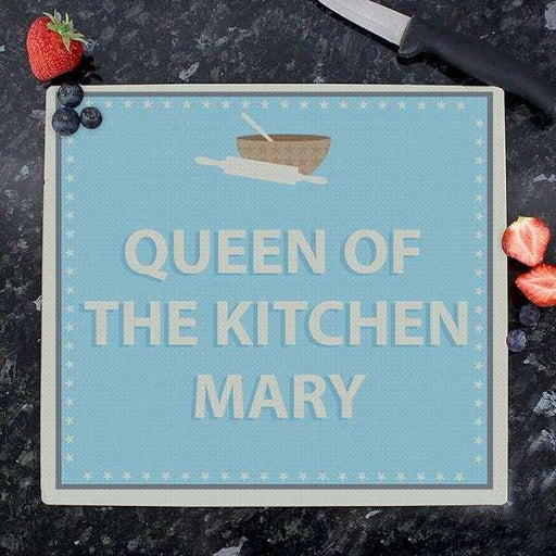 Personalised Baker Glass Chopping Board - Myhappymoments.co.uk