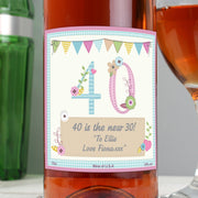 Personalised Birthday Craft Rose Wine Bottle