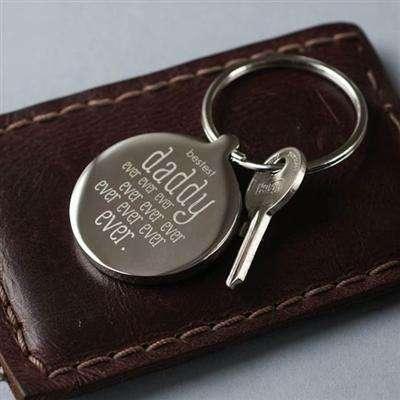 Personalised Bestest Daddy Ever Keyring - Myhappymoments.co.uk