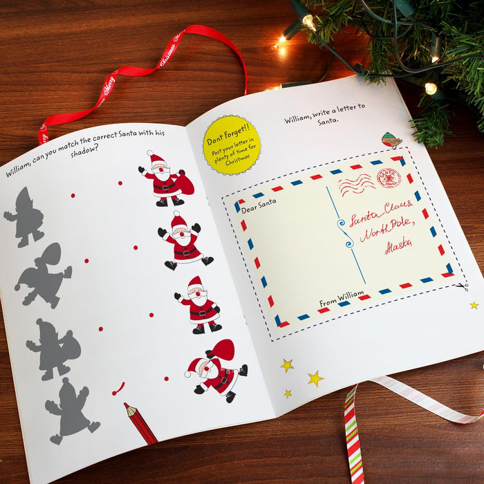 Personalised Christmas Activity Book with Stickers - Myhappymoments.co.uk