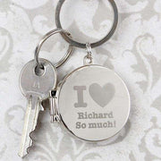 Personalised I Heart Photo Locket Keyring - Myhappymoments.co.uk