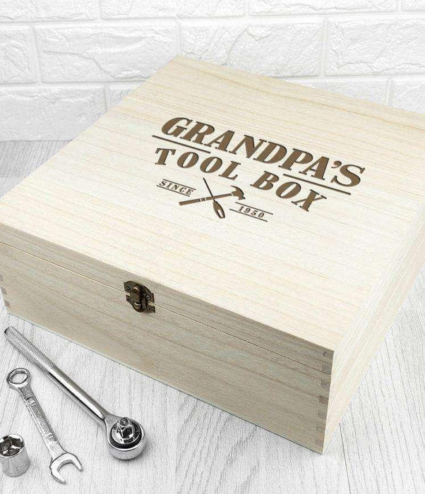 Personalised Wooden Tool Box - Myhappymoments.co.uk
