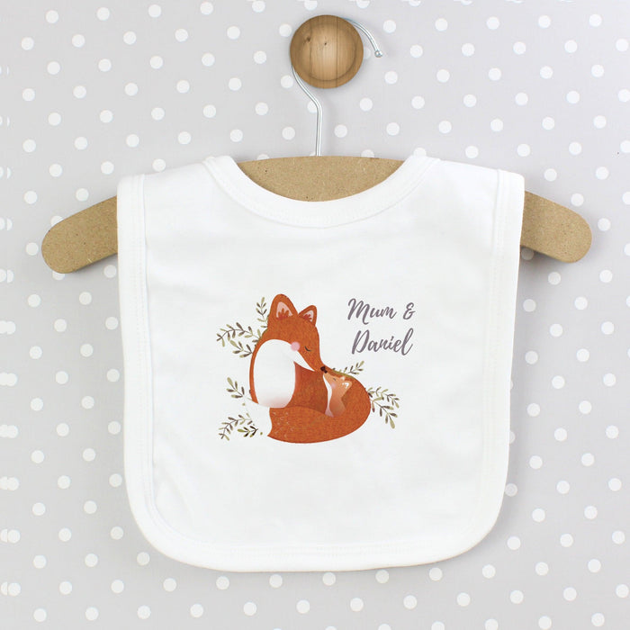 Personalised Mummy and Me Fox Baby Bib