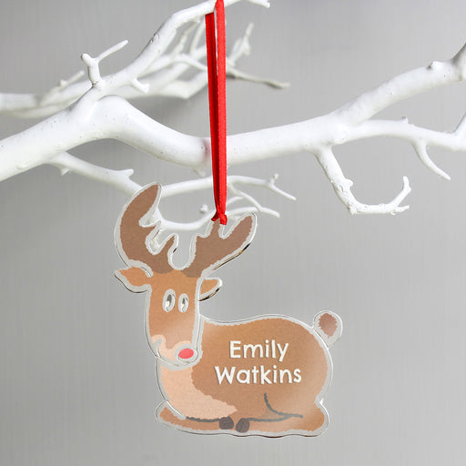 Personalised Rudolph The Red Nosed Reindeer Metal Decoration