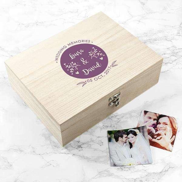 Personalised Wedding Memory Box - Myhappymoments.co.uk