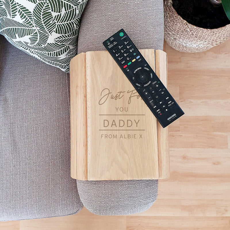 Personalised Reserved For Wooden Sofa Tray