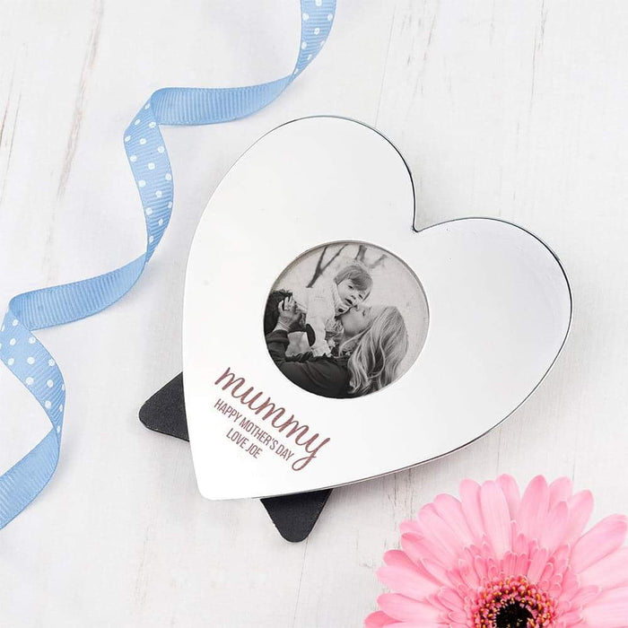 Personalised Mini Heart Photo Frame - Myhappymoments.co.uk