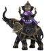 Purple, Gold and Black Ganesh Riding Elephant