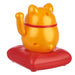 Waving Lucky Cat Solar Dashboard Pal - Yellow