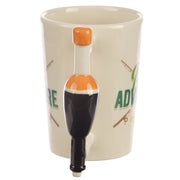 Reel Adventure Fishing Shaped Handle Mug with Oval Float - Myhappymoments.co.uk