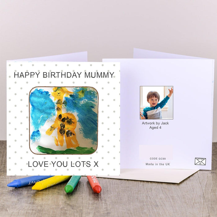 Personalised Coaster Card - Kids Artwork