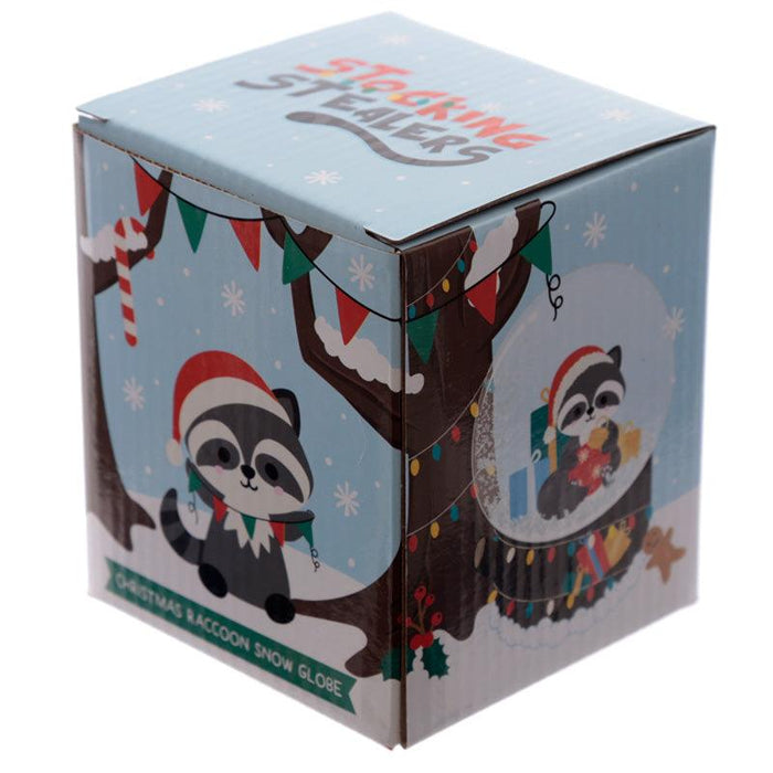 Stocking Stealers Christmas Racoon Waterball Snow Globe