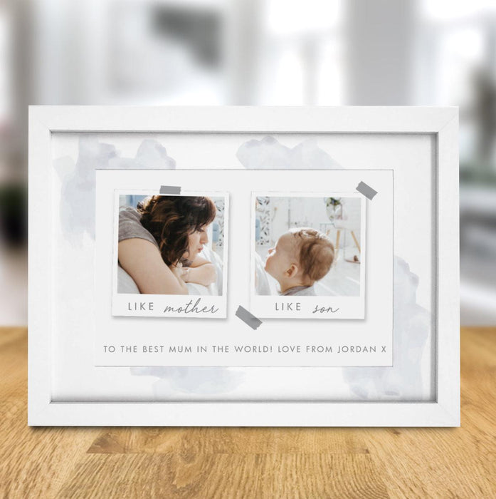 Personalised Like Mother Like Son Polaroid A4 Framed Print