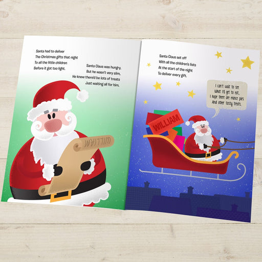 Personalised When Santa Got Stuck Up The Chimney Christmas Book - Myhappymoments.co.uk