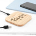 Personalised Bamboo Wireless Charger Pad